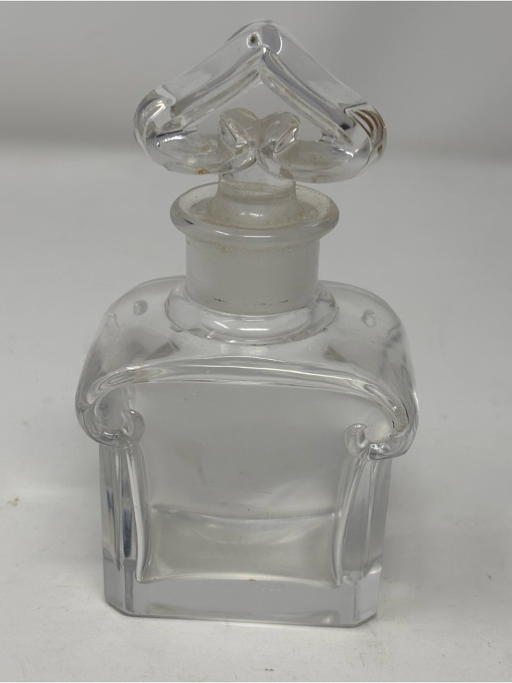 Vtg Guerlain Perfume Bottle Baccarat Empty Crystal France Numbered Vanity Decor